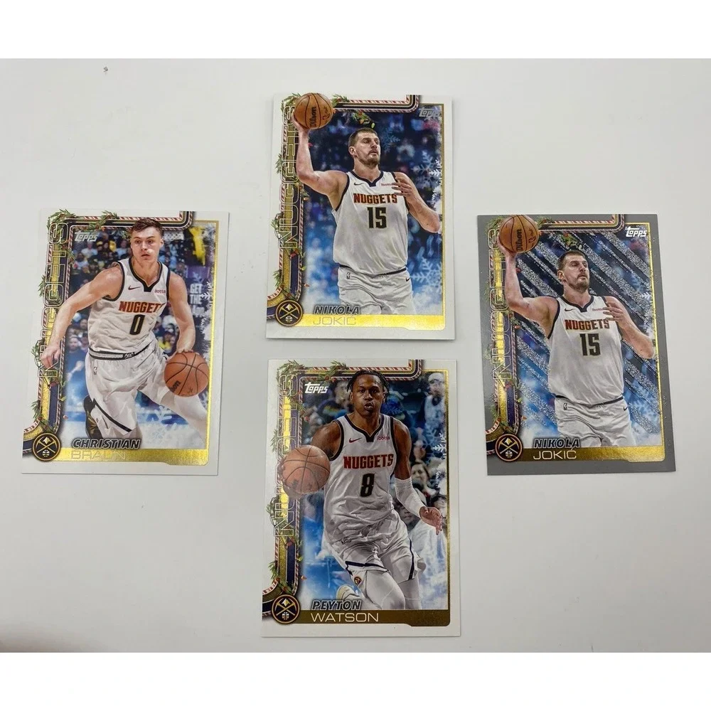 2024-25 Topps Holiday Nuggets Lot Jokic Silver Glitter Braun Watson‎